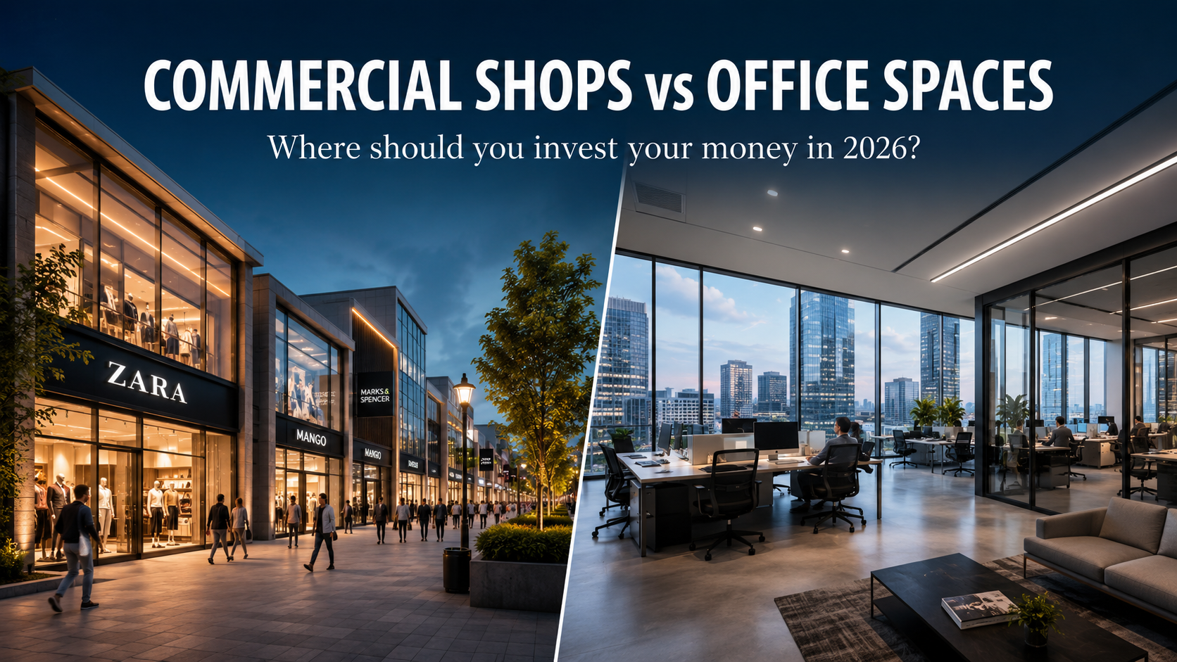 Commercial Shops vs Office Spaces